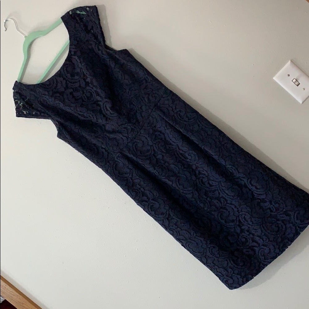 JCrew Navy Lace Dress